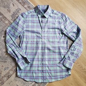 Vineyard Vines On The Go Performance  Plaid Button Down Shirt SzS